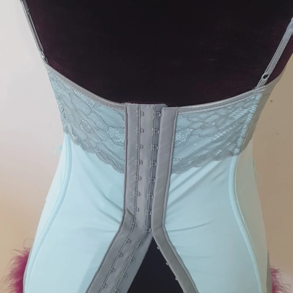 NEW Coquette Size M (approx 12) Misty Light Blue Bustier - Picture 6 of 9